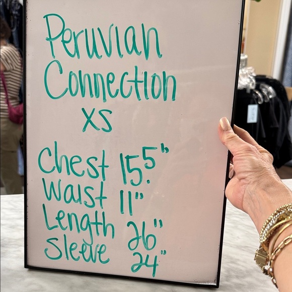 Peruvian Connection Long Sleeve Cyprus Long Sleeve Floral Top Size XS - Picture 2 of 10